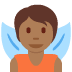 🧚🏾 fairy: medium-dark skin tone display on Twitter